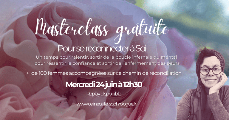 Affiche masterclass gratuite pour se reconnecter à soi